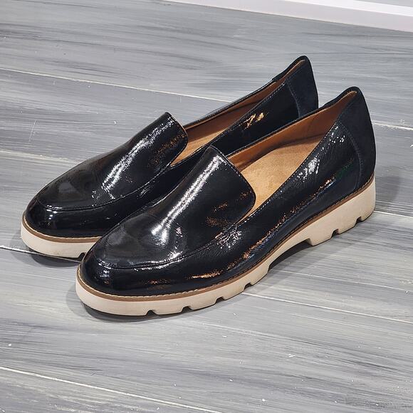 Vionic Kensley Loafer Patent Leather Black Size 10 Slip On Arch Support - Picture 1 of 12